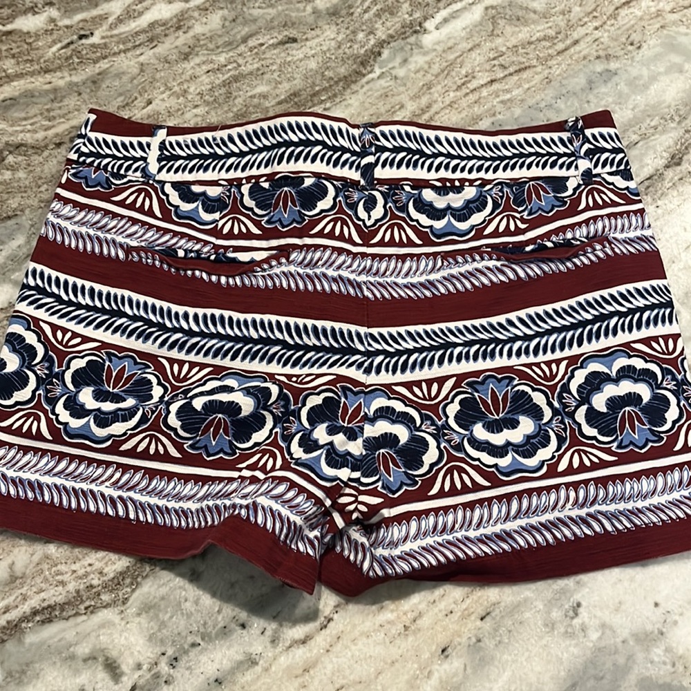 LOFT boho navy, blue and white stretch shorts - Picture 2 of 4